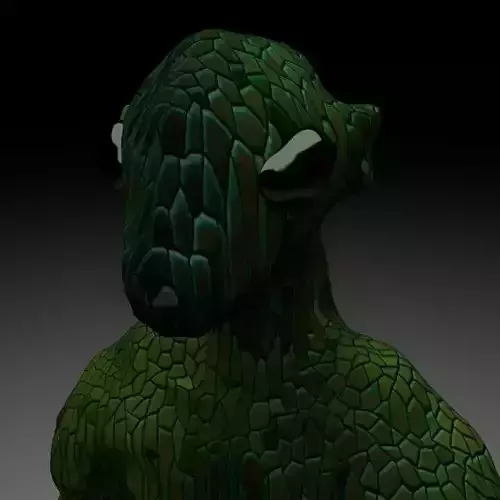 Alien Reptile 1 - Material c Free low-poly 3D model