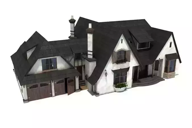 English Style Family House 3d Model 3D model