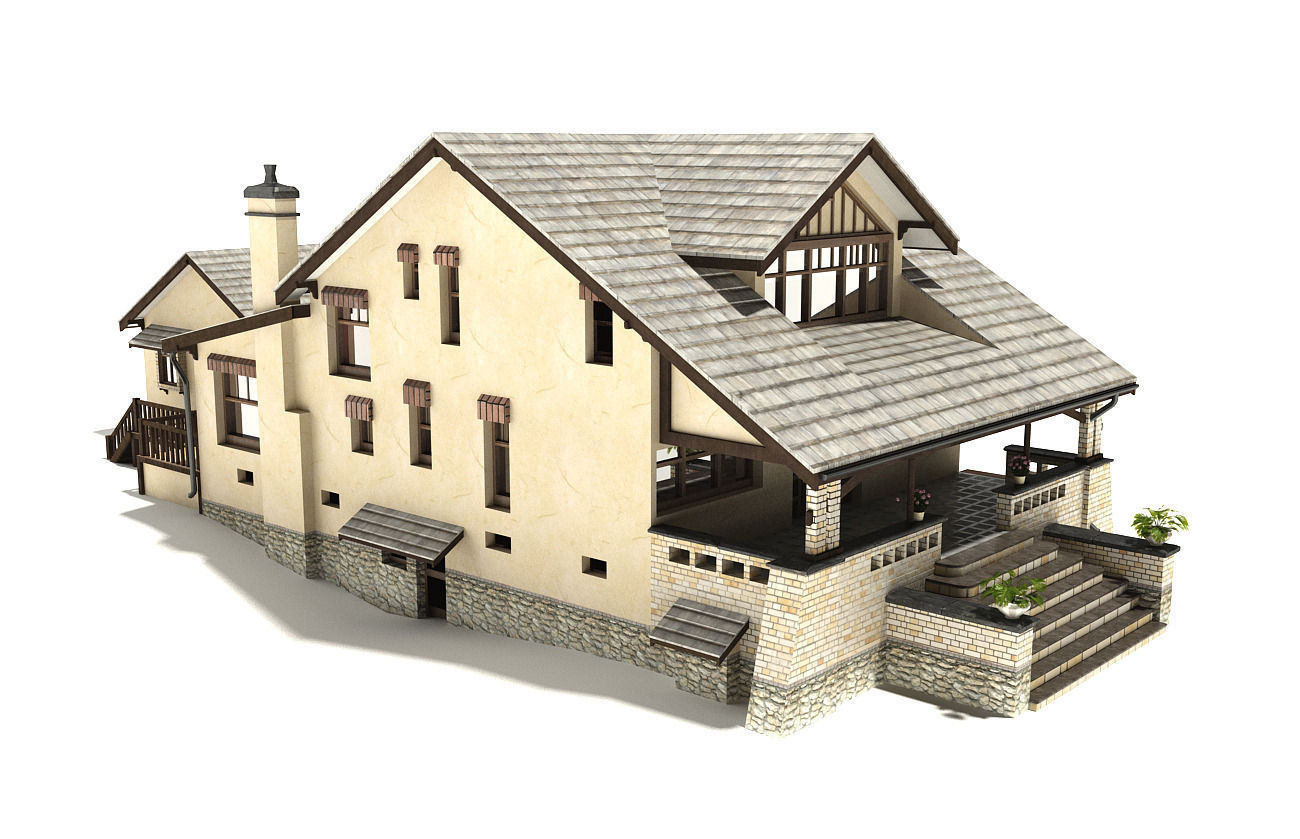 Family House 3D model_1