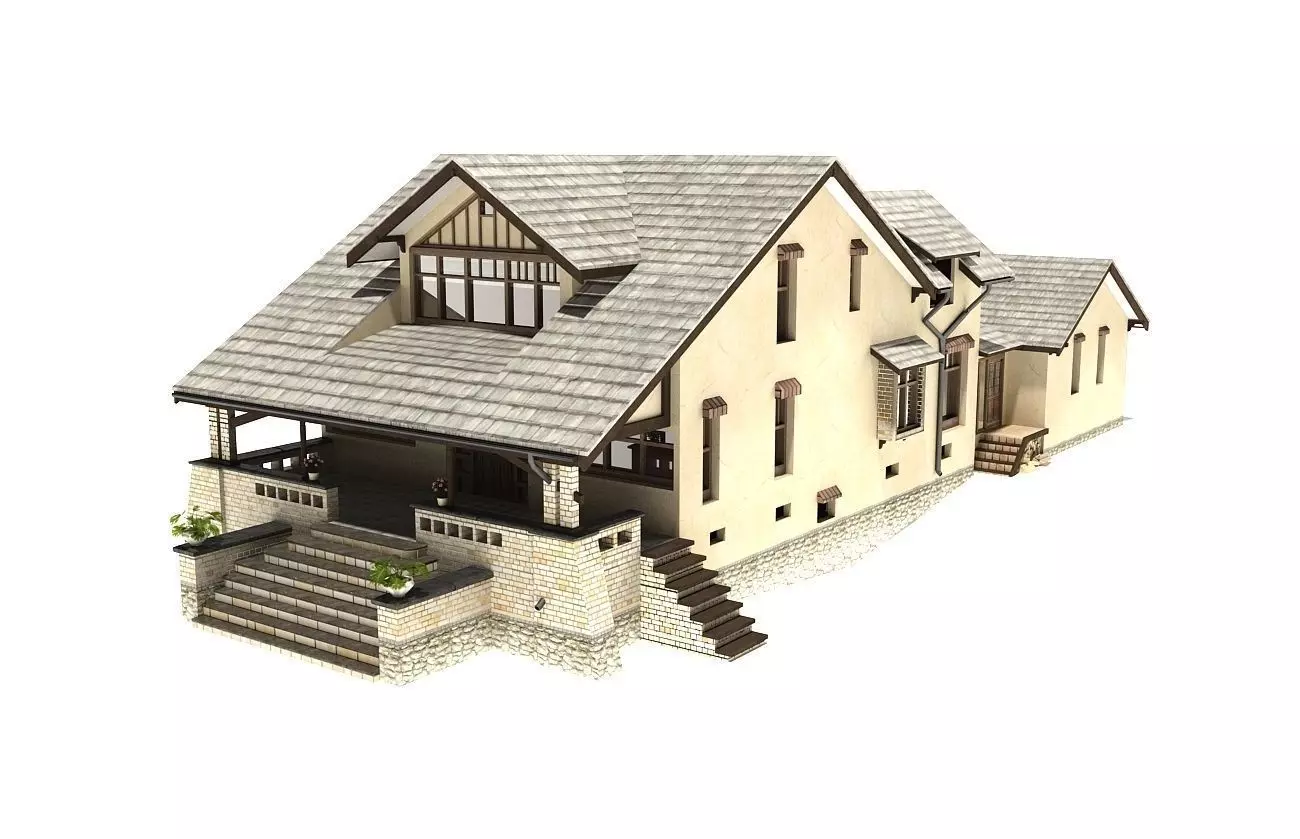 Family House 3D model_0