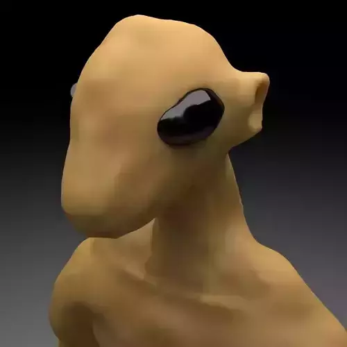 Alien Reptile 1 - Material e Free low-poly 3D model