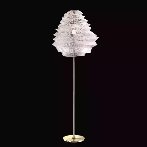Floor lamp with glass lattice shade