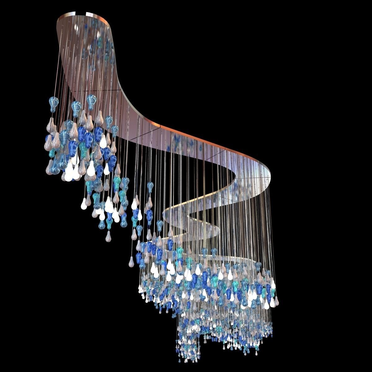 lasvit bespoke installation Light Twister 3D model_2