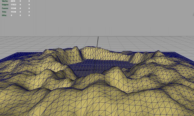 3d Terrain Mountain Lake 3D model_2