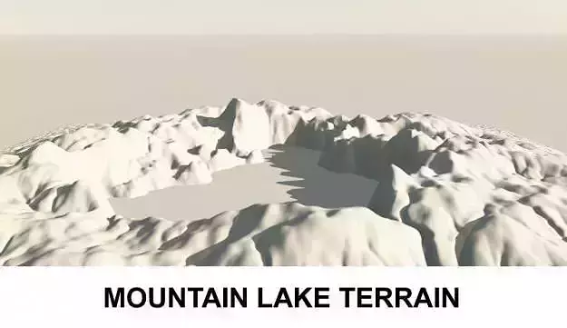 3d Terrain Mountain Lake