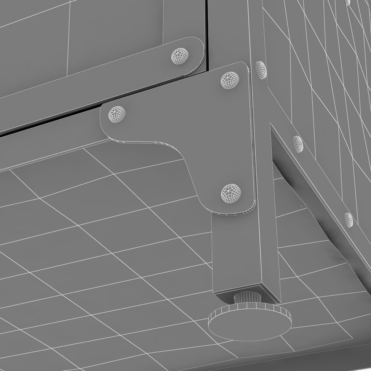 Restoration Hardware INDUSTRIAL TOOL CHEST SMALL SIDEBOARD 3D model_9