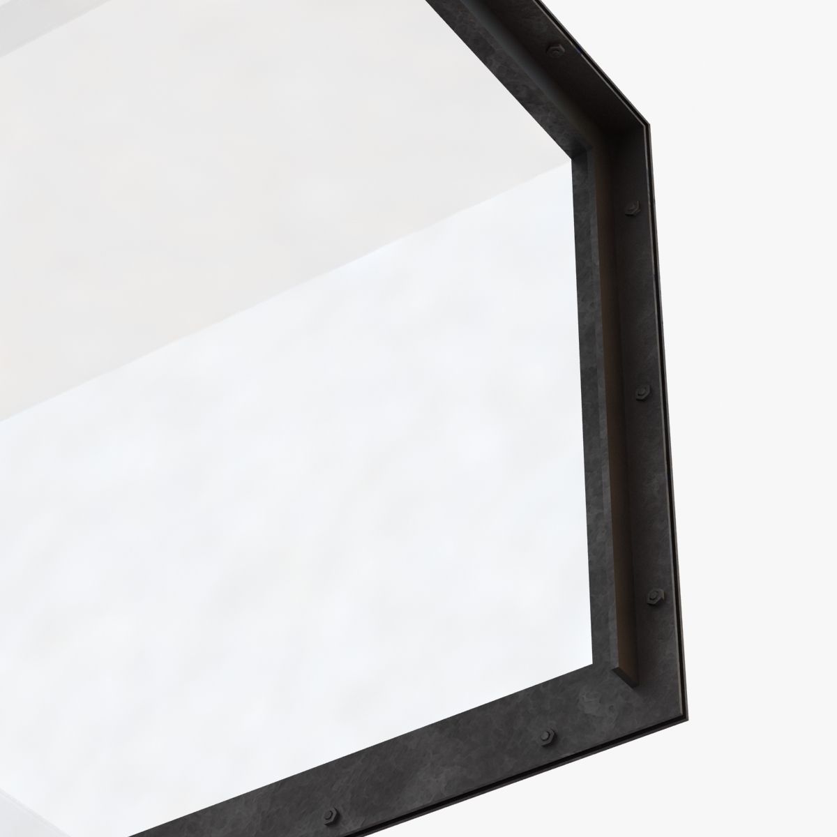 restoration hardware WATERFALL GLASS IRON COFFEE TABLE 3D model_4