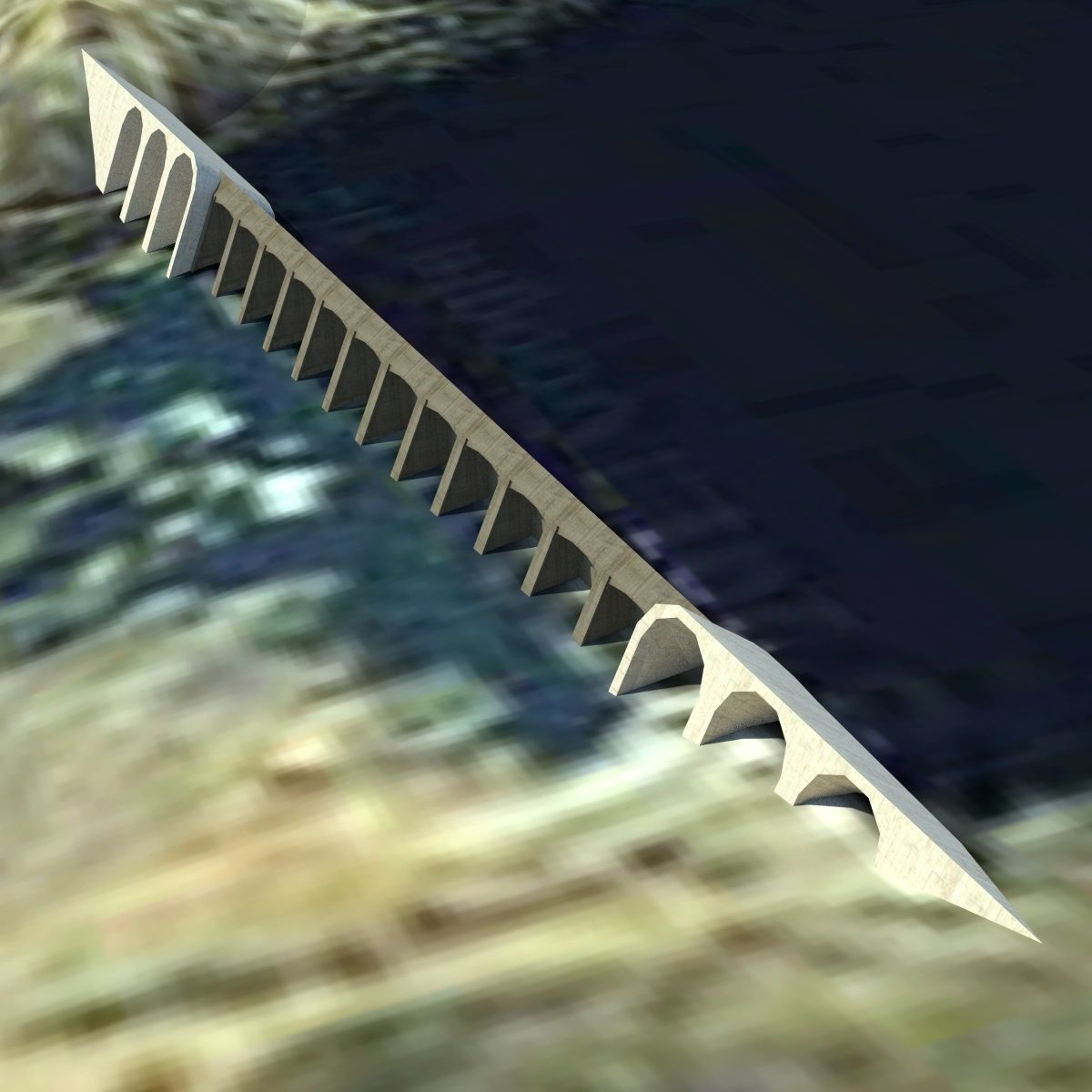 Lake Julius Dam Low-poly 3D model_2
