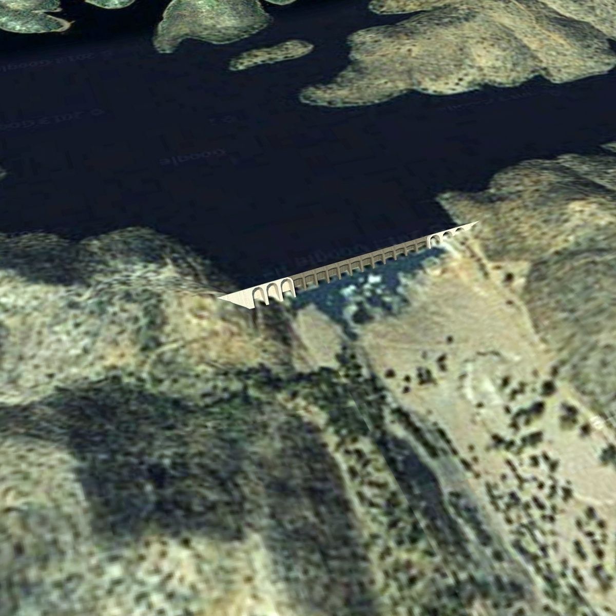 Lake Julius Dam Low-poly 3D model_3
