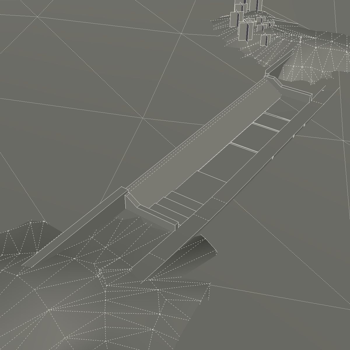 Chinaman Creek Dam Low-poly 3D model_4