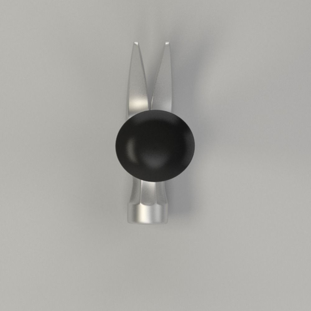 Steel Claw Hammer 3D model_5