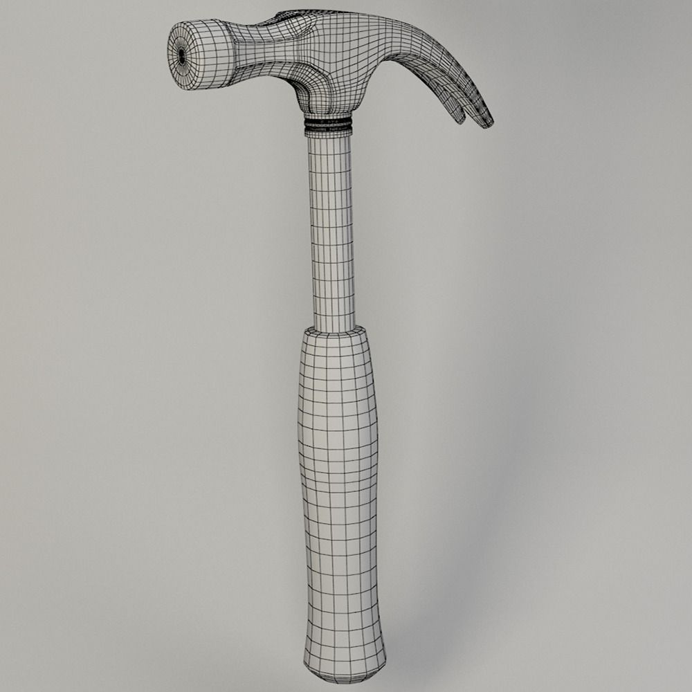 Steel Claw Hammer 3D model_7