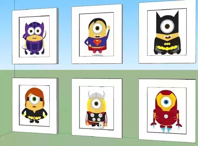 quadro minions 3D model