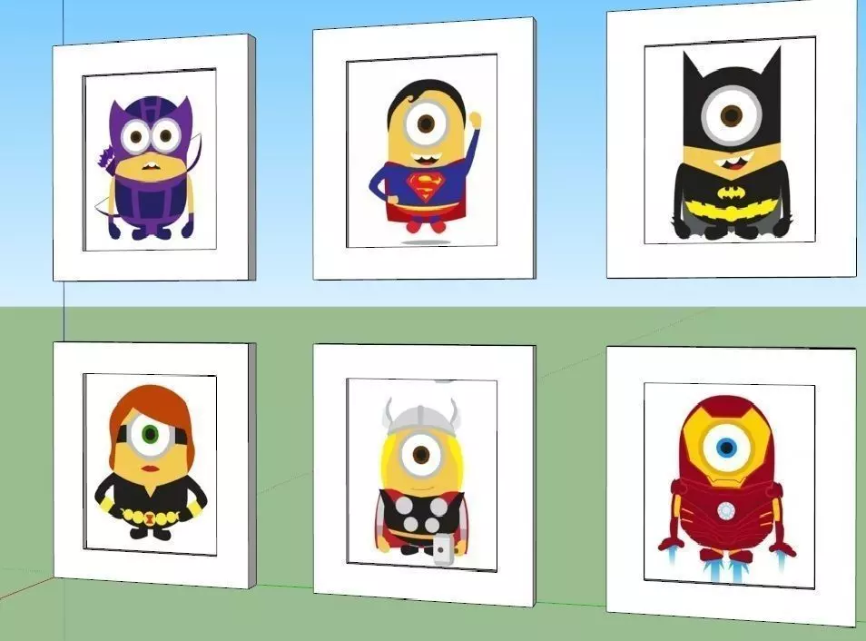 quadro minions 3D model_0