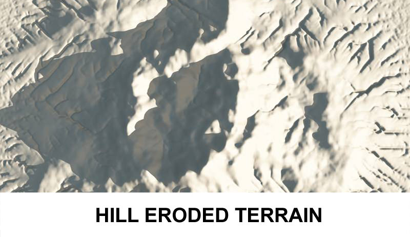 3d Terrain Eroded Hill 3D model_1