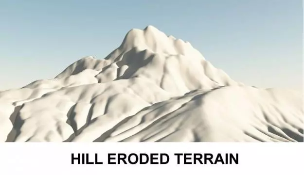3d Terrain Eroded Hill 3D model_0