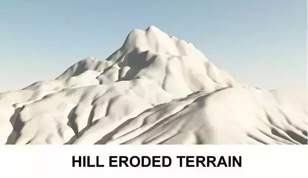 3d Terrain Eroded Hill