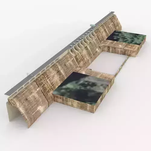 Somerset Dam Low-poly 3D model