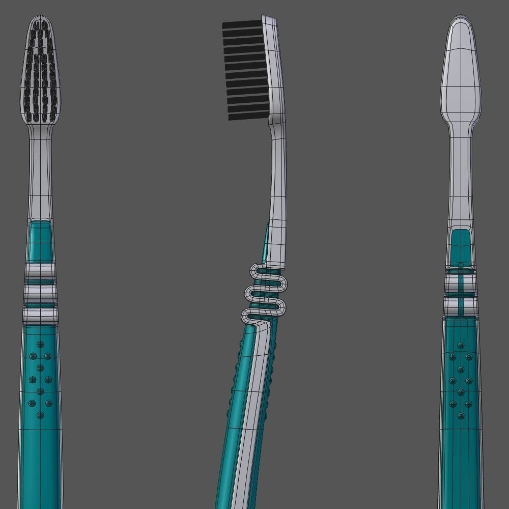 Toothbrush three toothbrushes 3D model_5