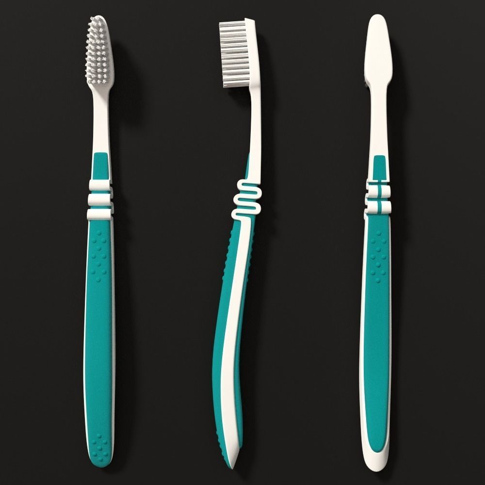 Toothbrush three toothbrushes 3D model_0