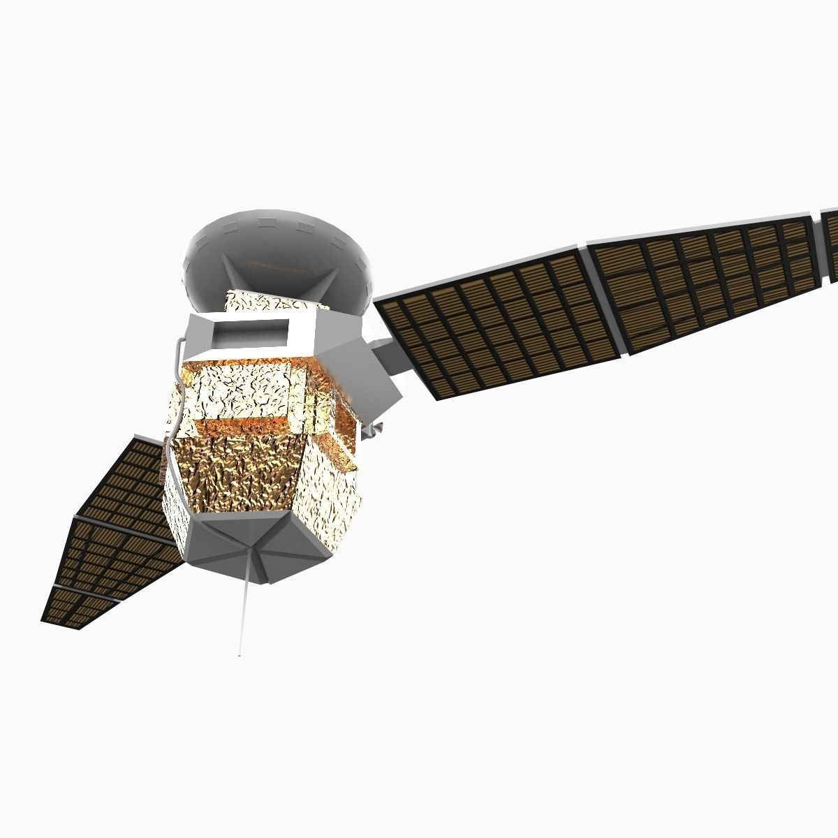 Communications Satellite 3D Model .max .obj .3ds .c4d .lwo .lw .lws .ma