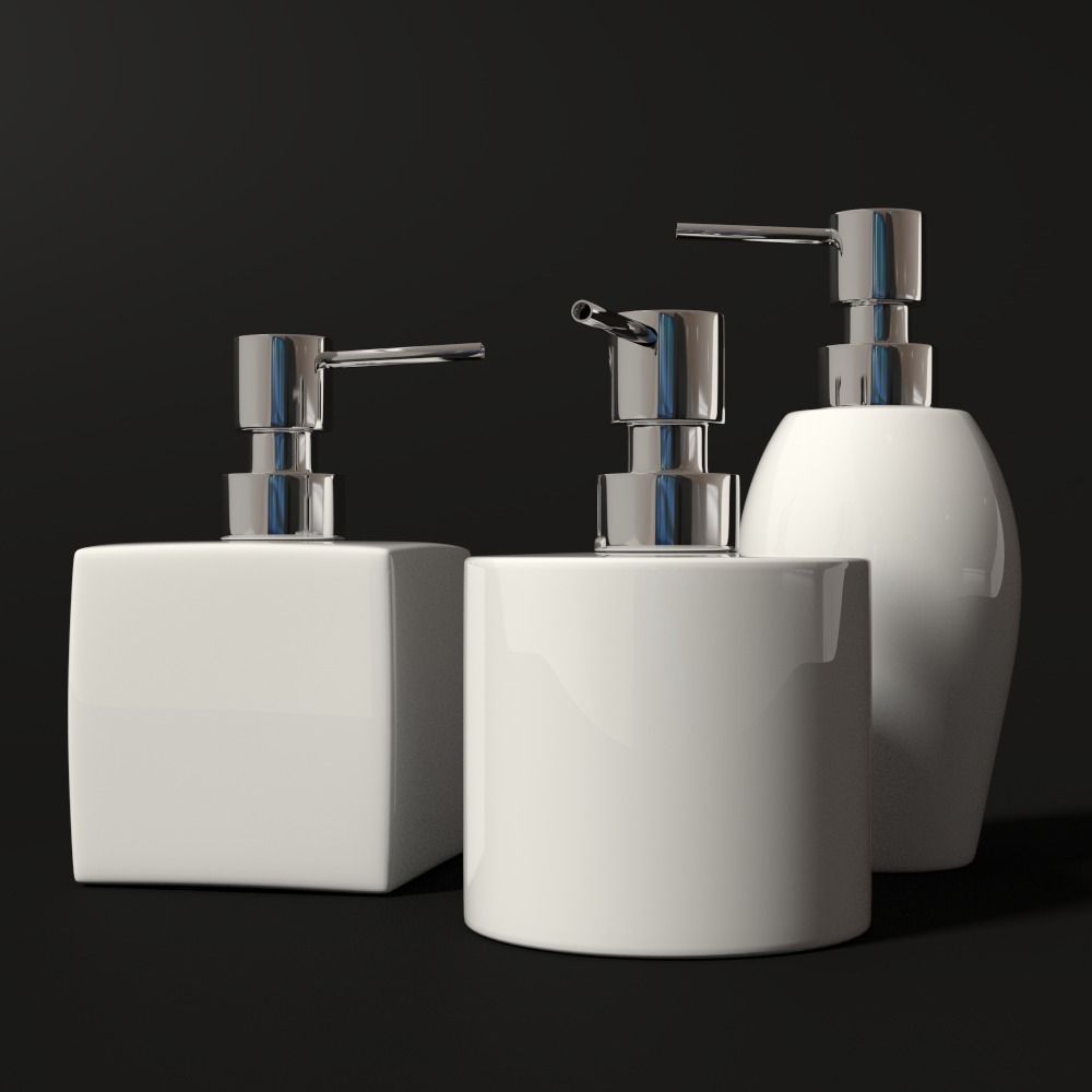 Soap Dispensers Low-poly 3D model_2