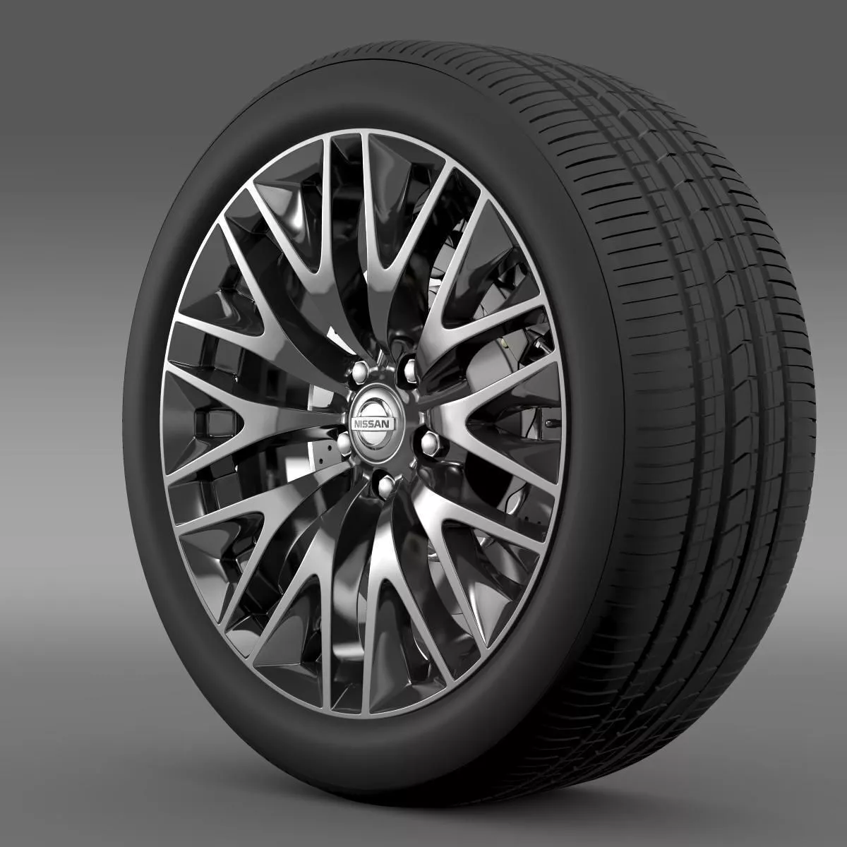Nissan Cima Hybrid wheel 3D model