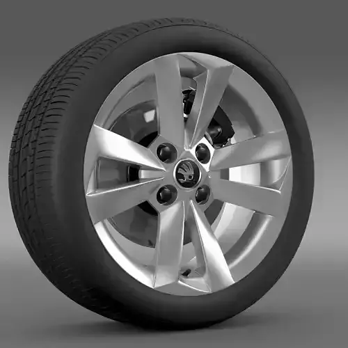 Skoda Citigo wheel 3D model Skoda Citigo wheel 3D model