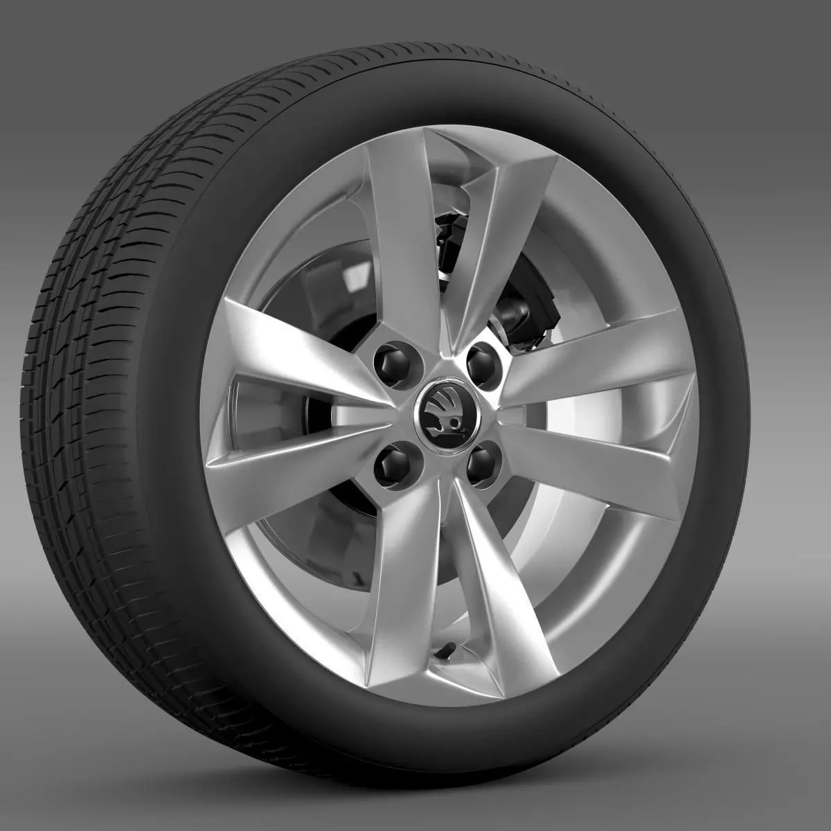 Skoda Citigo wheel 3D model_0