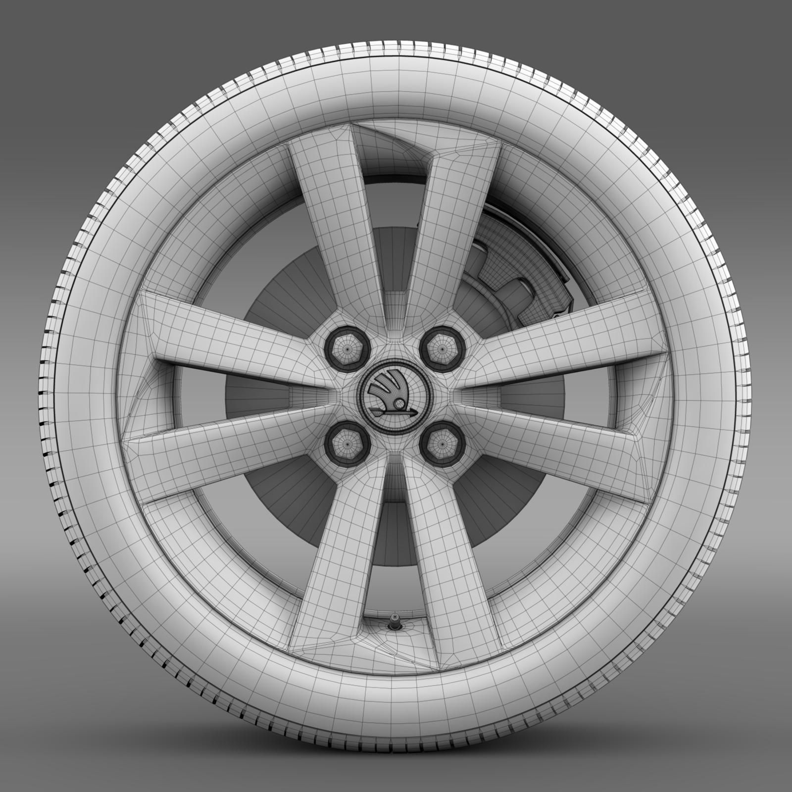 Skoda Citigo wheel 3D model_9