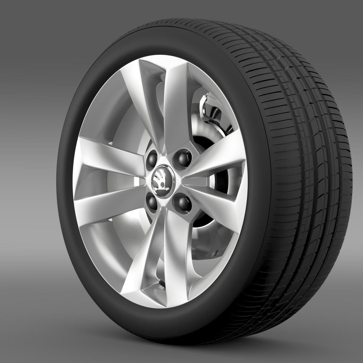 Skoda Citigo wheel 3D model_4