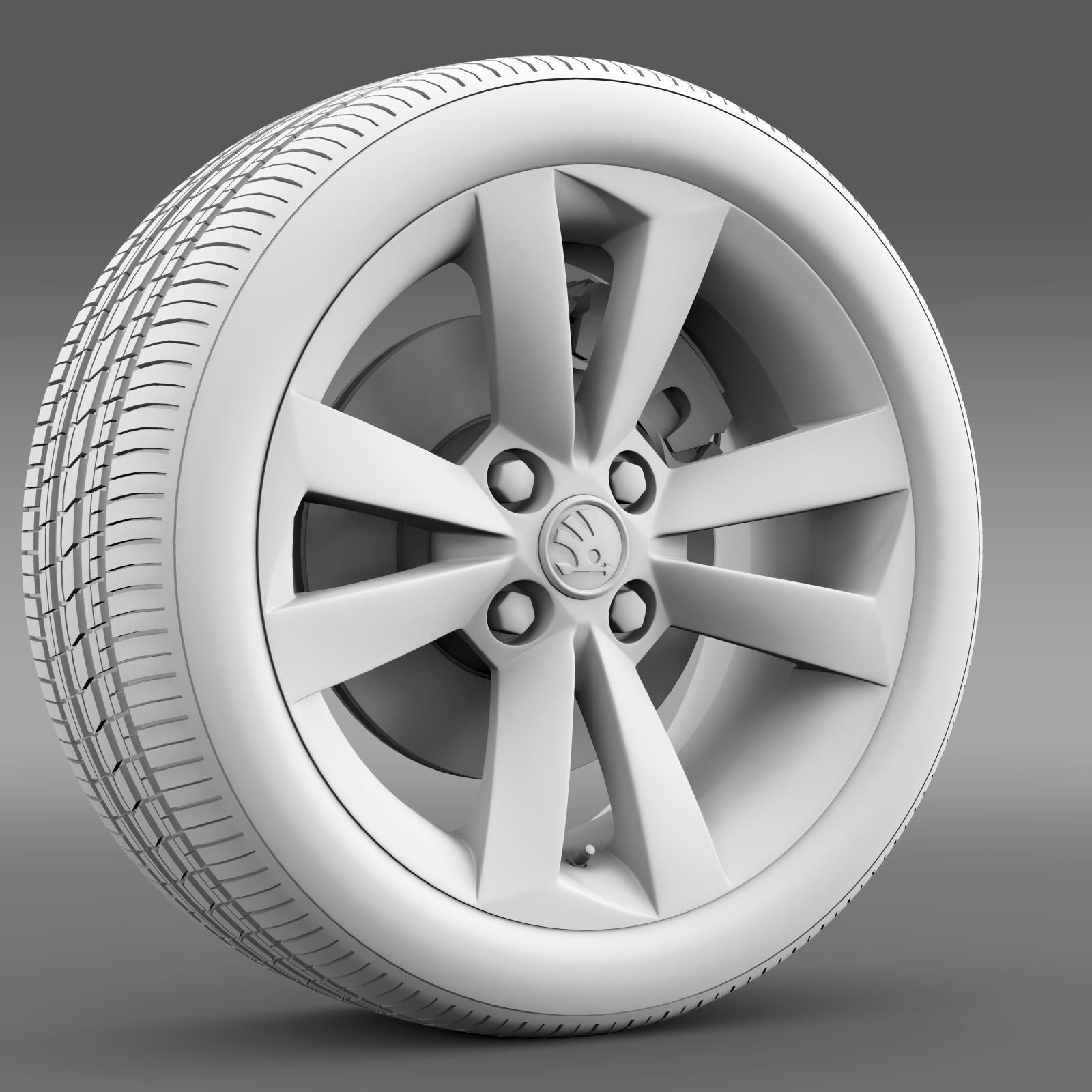 Skoda Citigo wheel 3D model_11