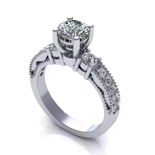 True Love Diamond Ring 3D model
