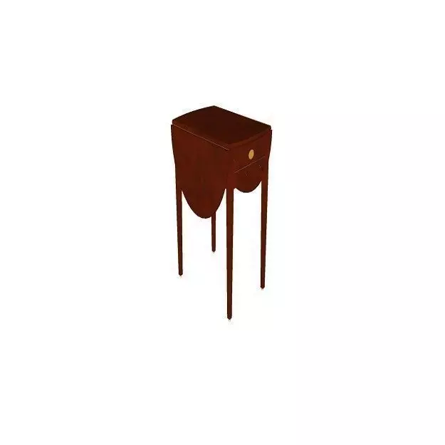 furniture side table - mahogany Free 3D model_0