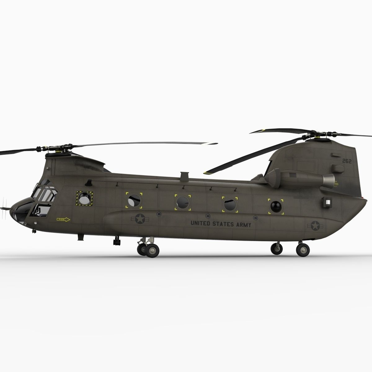 CH47 Chinook Helicopter PreRigged for Craf... 3D Model ...