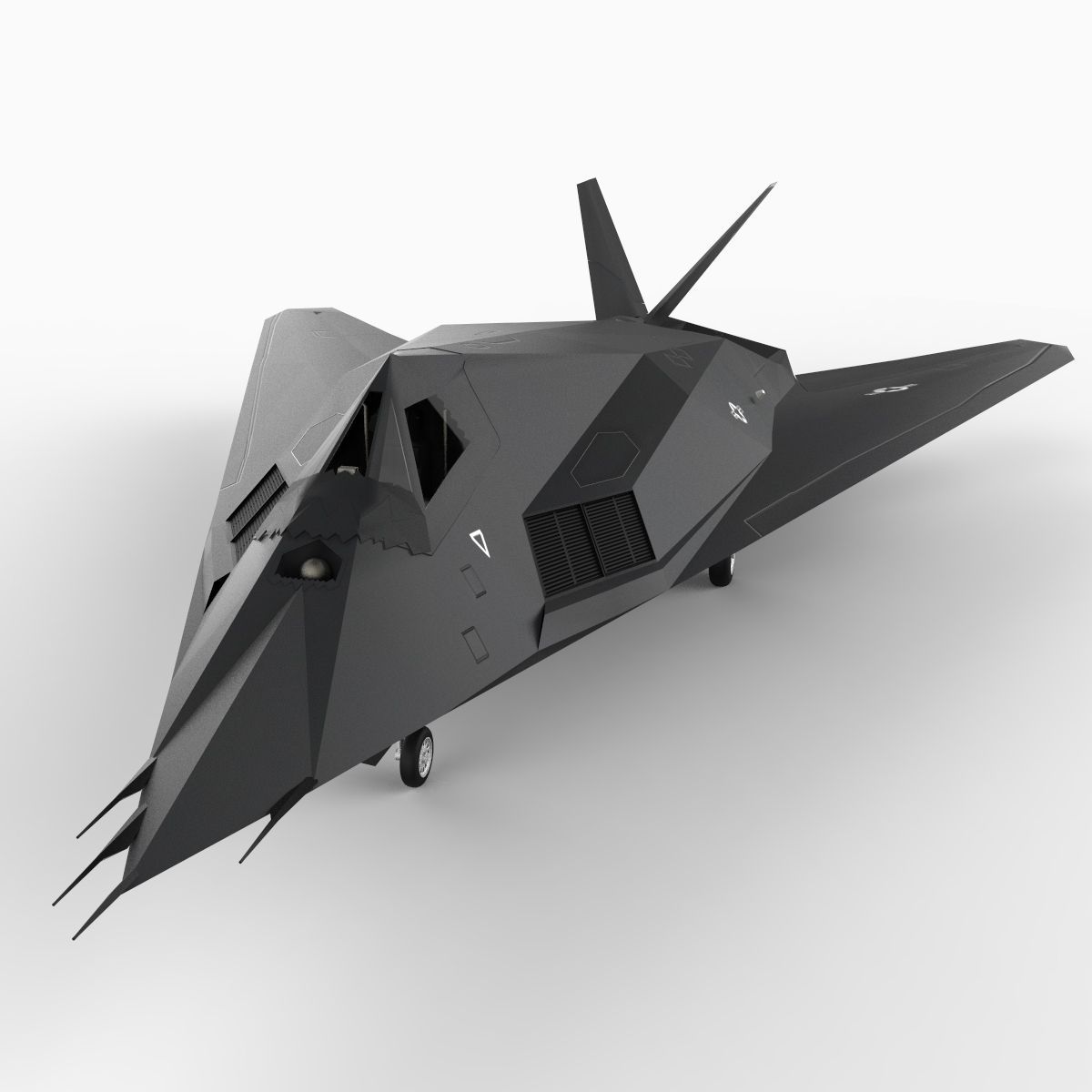 F117 A Nighthawk 3D Model .max .obj .3ds .c4d .lwo .lw .lws .ma .mb