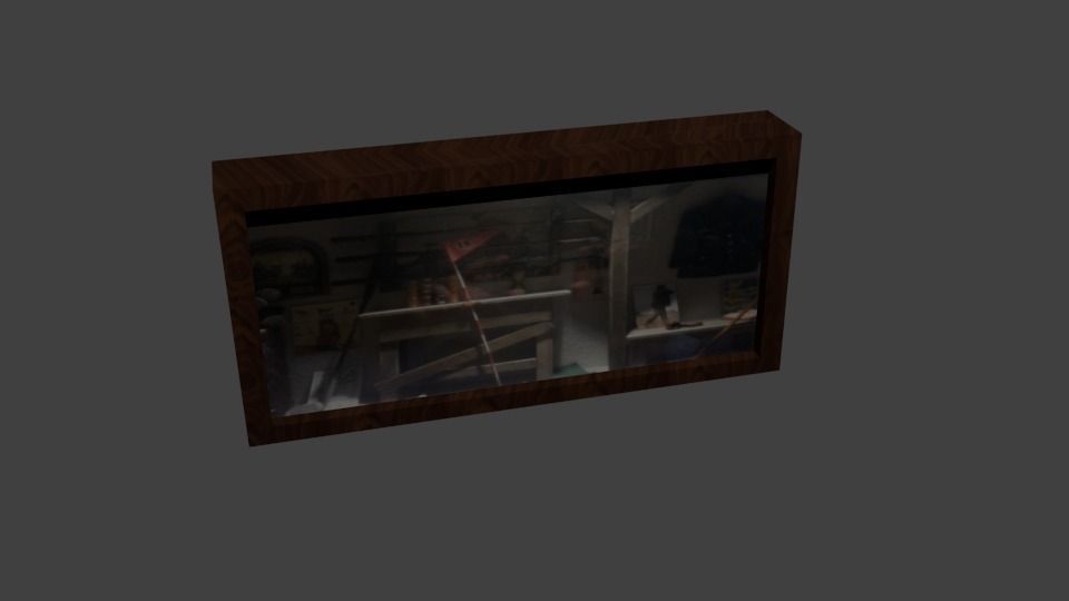 Mounted display Low-poly 3D model_1