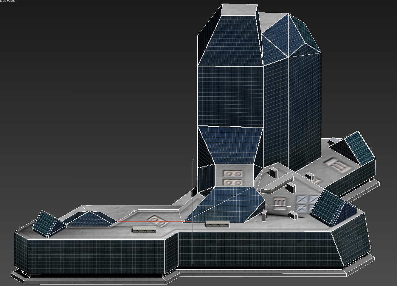 Skyscraper Low-poly 3D model_9