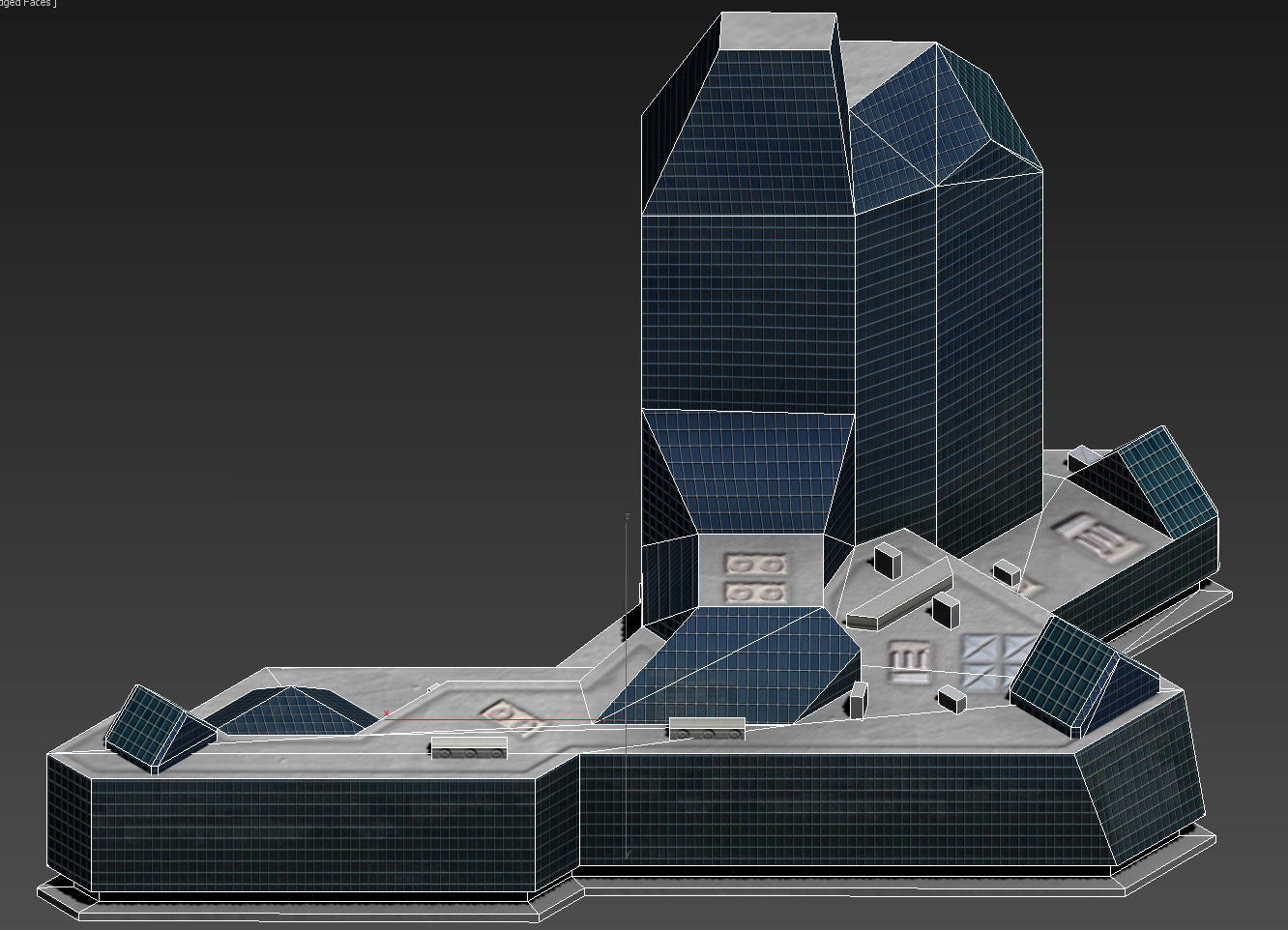 Skyscraper Low-poly 3D model_8