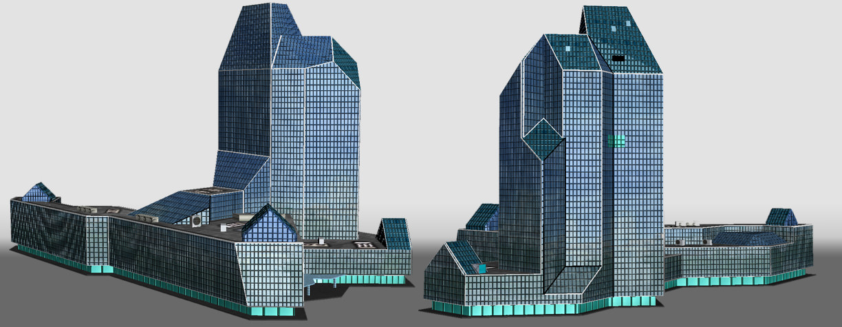 Skyscraper Low-poly 3D model_5