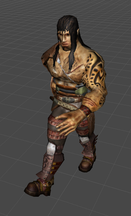 Warrior Low-poly 3D model_13