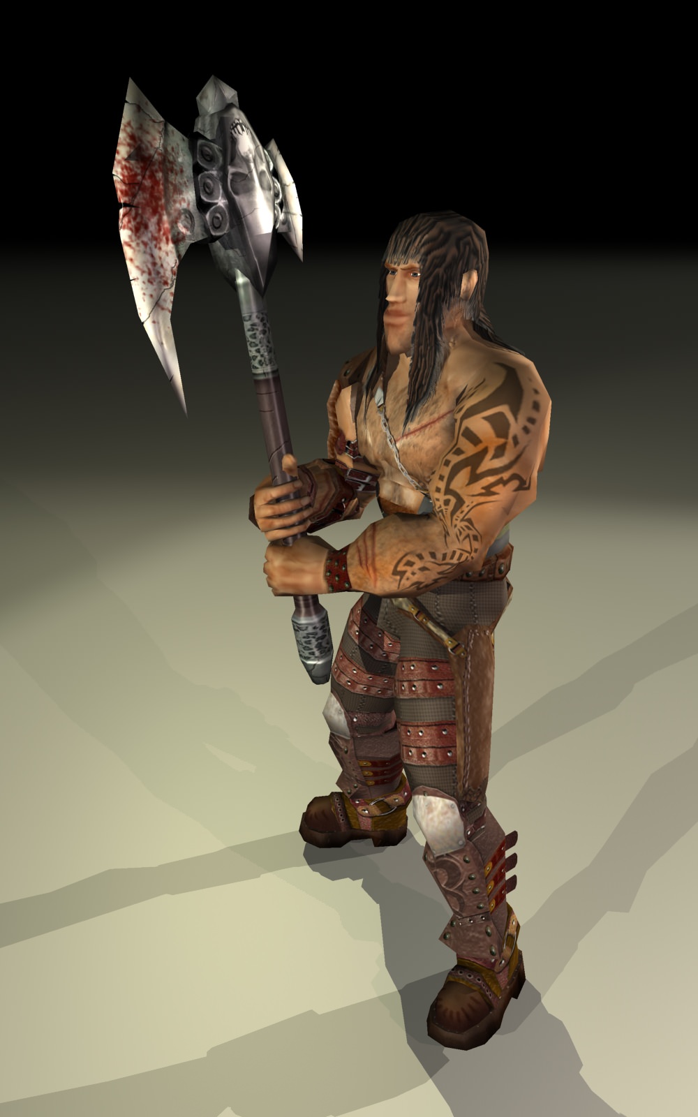 Warrior Low-poly 3D model_11