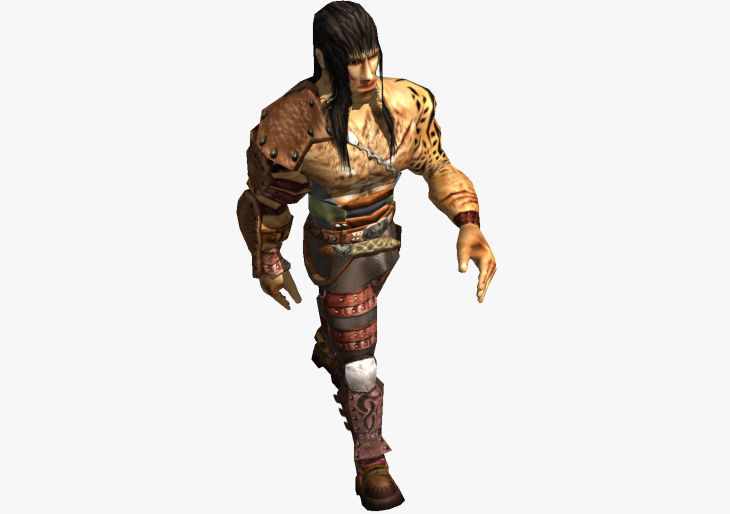 Warrior Low-poly 3D model_0