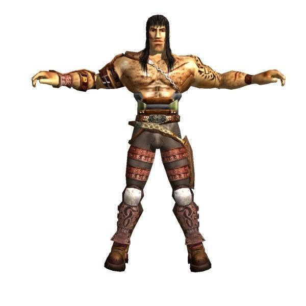 Warrior Low-poly 3D model_6