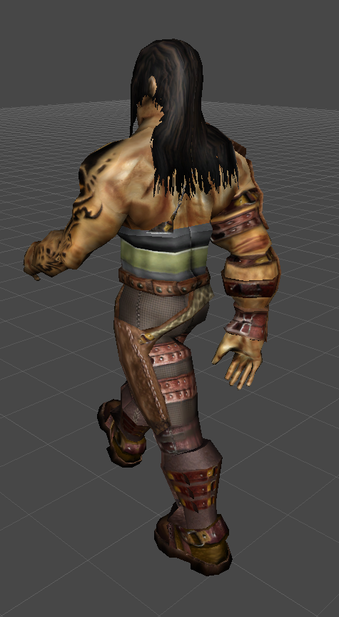 Warrior Low-poly 3D model_15