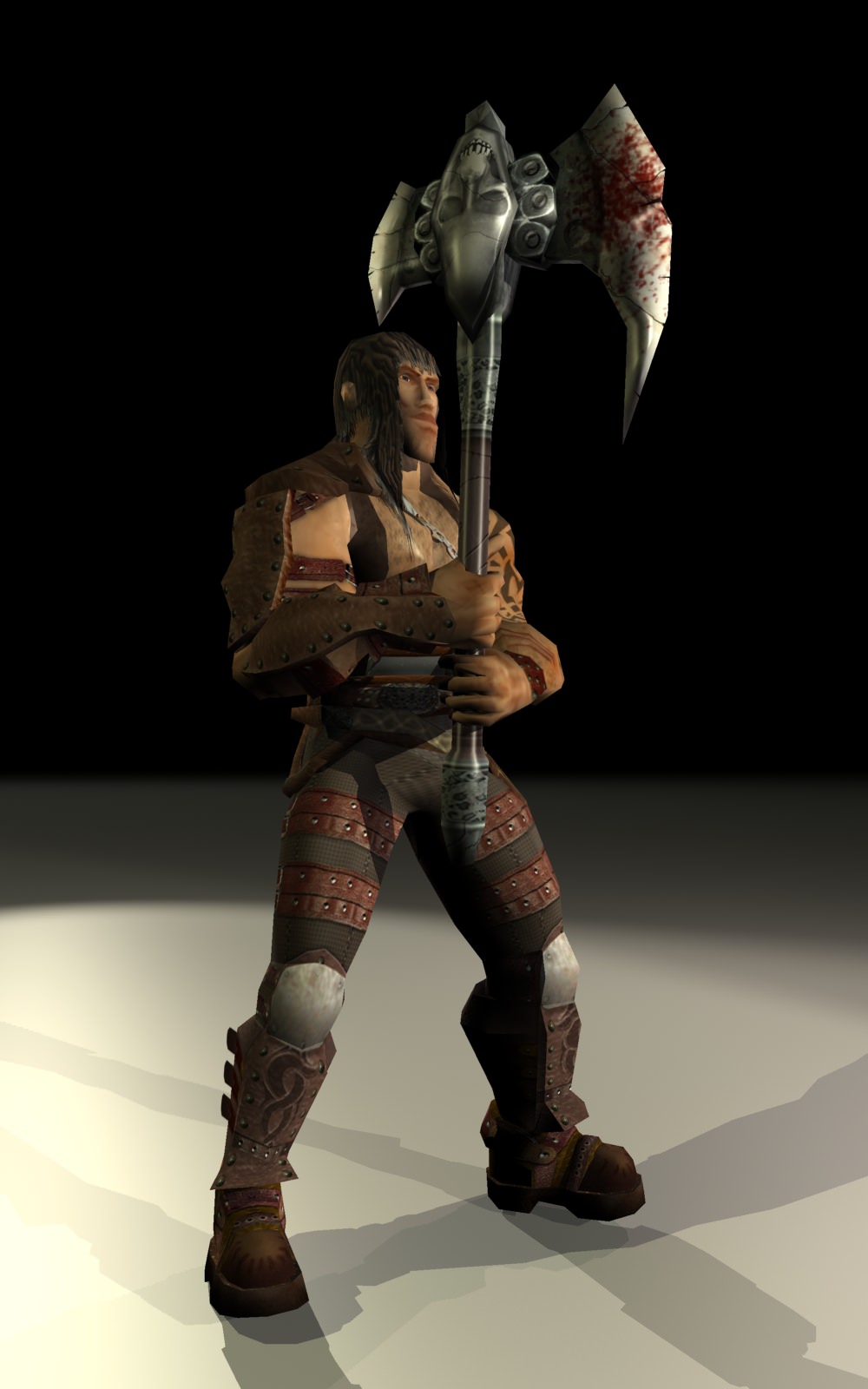 Warrior Low-poly 3D model_10