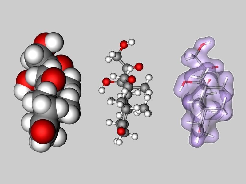 Cortisone molecule  3D model_1