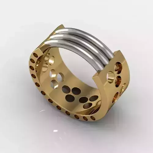 MFS gold and silver ring