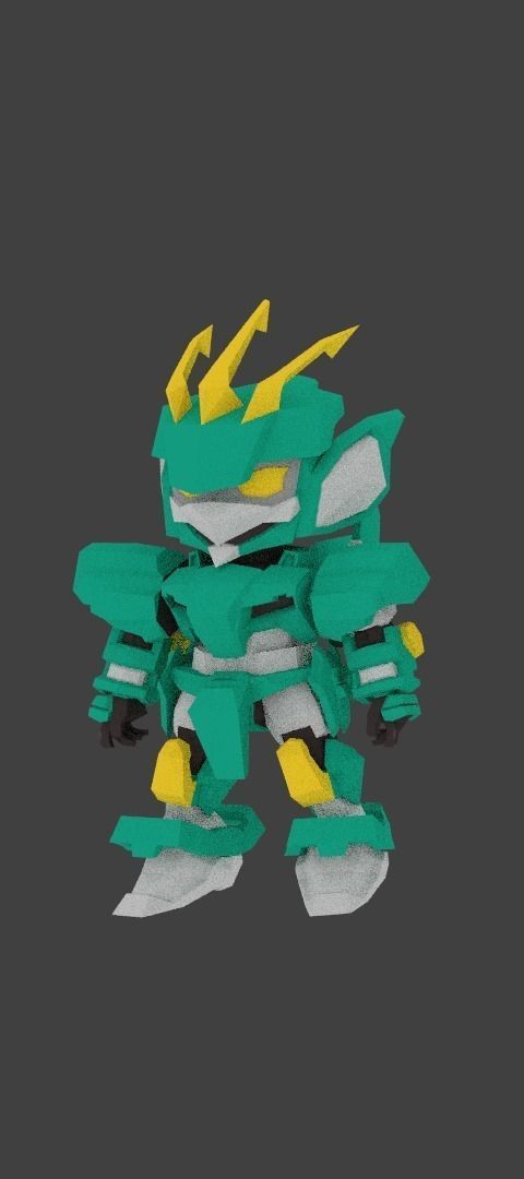 Super Mecha 1 - Bysreg of Code Name B3Y12 Low-poly 3D model_2