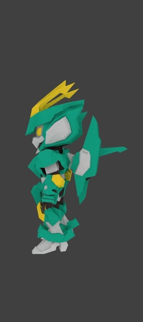 Super Mecha 1 - Bysreg of Code Name B3Y12 Low-poly 3D model_3
